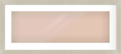 Silver Flat Frame for 30 × 10in artwork, with Smooth White Single Mount