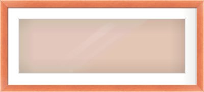 Bronze Flat Frame for 30 × 10in artwork, with Smooth White Single Mount