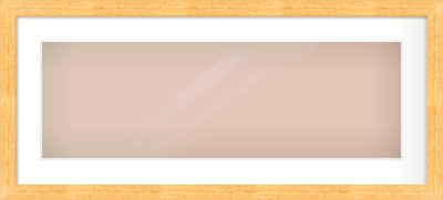 Oak Effect Flat Frame for 30 × 10in artwork, with Smooth White Single Mount
