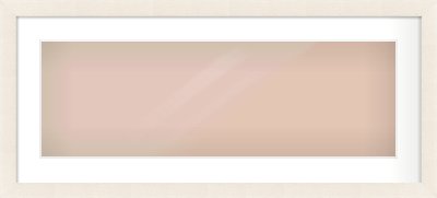 White Flat Frame for 30 × 10in artwork, with Smooth White Single Mount