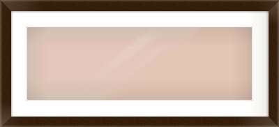 Wenge Stained Flat Frame for 30 × 10in artwork, with Smooth White Single Mount
