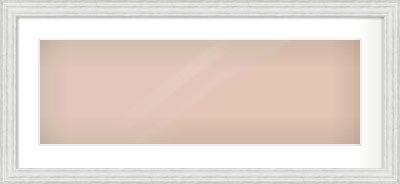 Silver Foil Flat Frame for 30 × 10in artwork, with Smooth White Single Mount