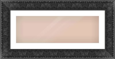 Black Scoop Frame for 30 × 10in artwork, with Smooth White Single Mount