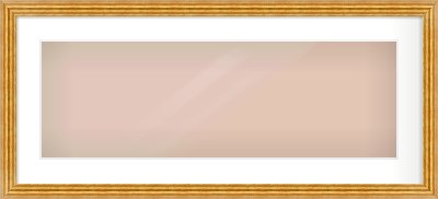 Gold Reverse Frame for 30 × 10in artwork, with Smooth White Single Mount