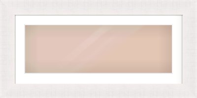 Rough Cut Effect Flat Frame for 30 × 10in artwork, with Smooth White Single Mount