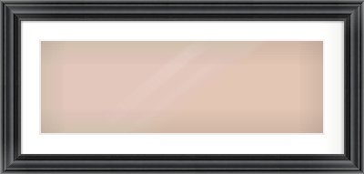 Black Spoon Frame for 30 × 10in artwork, with Smooth White Single Mount
