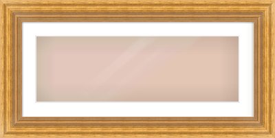Gold Reverse Frame for 30 × 10in artwork, with Smooth White Single Mount