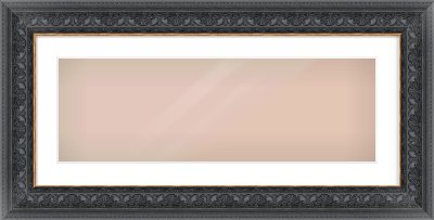 Black Reverse Frame for 30 × 10in artwork, with Smooth White Single Mount
