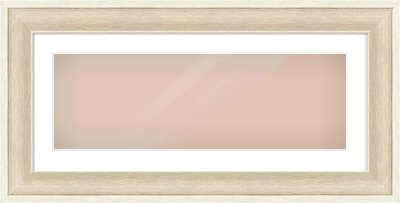 Silver / White Scoop Frame for 30 × 10in artwork, with Smooth White Single Mount