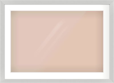 Matte Silver Flat Frame for 30 × 20in artwork, with Smooth White Single Mount