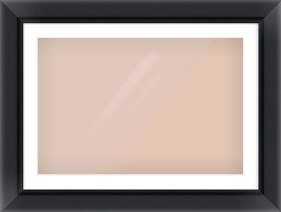 Black Reverse Frame for 30 × 20in artwork, with Smooth White Single Mount