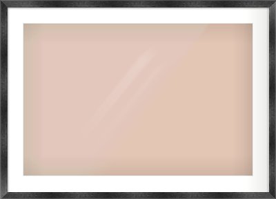 Black Flat Frame for 30 × 20in artwork, with Smooth White Single Mount