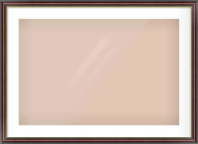 Brown Reverse Frame for 30 × 20in artwork, with Smooth White Single Mount