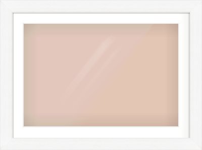 Natural Grain / White Stain Stepped Frame for 30 × 20in artwork, with Smooth White Single Mount