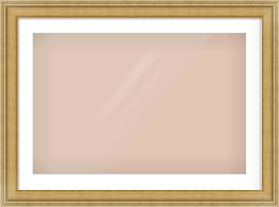 Gold Scoop Frame for 30 × 20in artwork, with Smooth White Single Mount