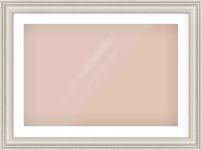 Silver Scoop Frame for 30 × 20in artwork, with Smooth White Single Mount