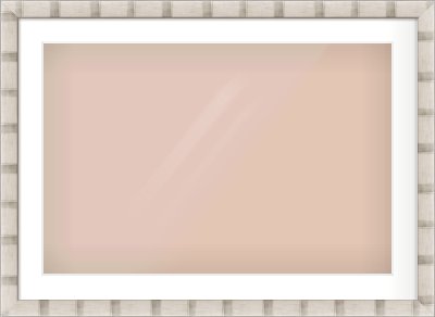 Silver Flat Frame for 30 × 20in artwork, with Smooth White Single Mount