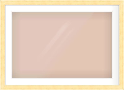 Gold Face, Black Sides Flat Frame for 30 × 20in artwork, with Smooth White Single Mount
