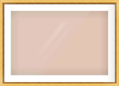 Gold Leaf Flat Frame for 30 × 20in artwork, with Smooth White Single Mount