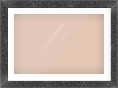 Carbon Flat Frame for 30 × 20in artwork, with Smooth White Single Mount
