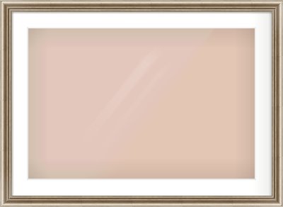 Silver Cushion Frame for 30 × 20in artwork, with Smooth White Single Mount