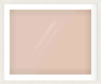 White Flat Frame for 30 × 24in artwork, with Smooth White Single Mount