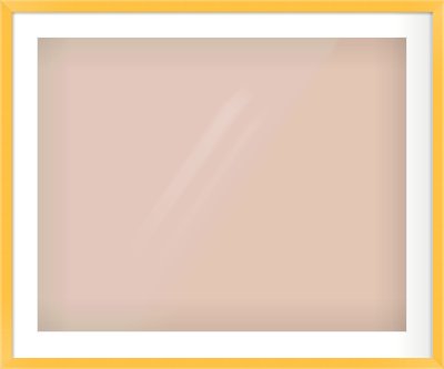Yellow Paint Flat Frame for 30 × 24in artwork, with Smooth White Single Mount