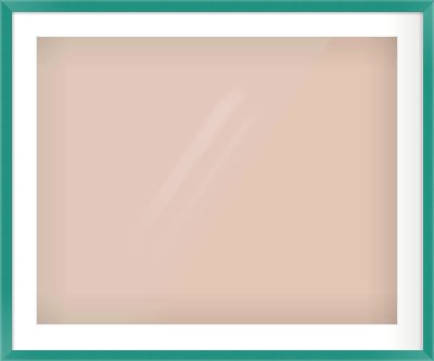 Green Paint Flat Frame for 30 × 24in artwork, with Smooth White Single Mount