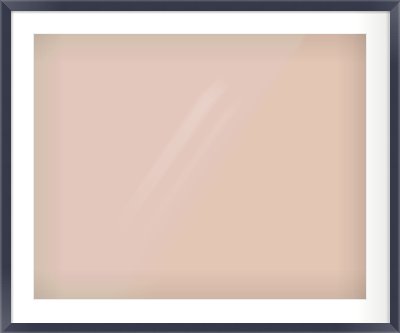 Navy Paint Flat Frame for 30 × 24in artwork, with Smooth White Single Mount