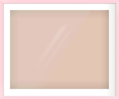 Pink Paint Flat Frame for 30 × 24in artwork, with Smooth White Single Mount