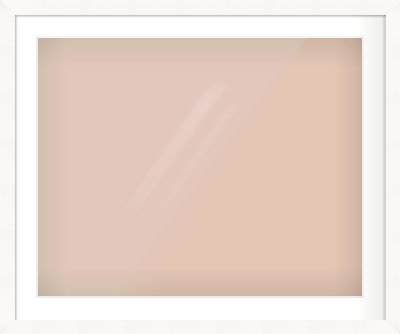 White Flat Frame for 30 × 24in artwork, with Smooth White Single Mount