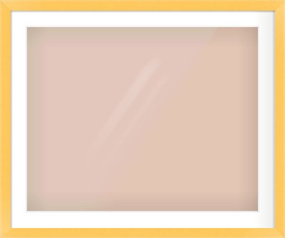 Yellow Paint Flat Frame for 30 × 24in artwork, with Smooth White Single Mount