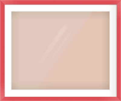 Red Paint Flat Frame for 30 × 24in artwork, with Smooth White Single Mount