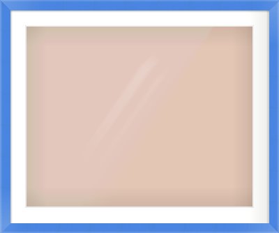 Light Blue Paint Flat Frame for 30 × 24in artwork, with Smooth White Single Mount