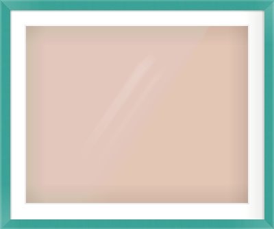 Green Paint Flat Frame for 30 × 24in artwork, with Smooth White Single Mount