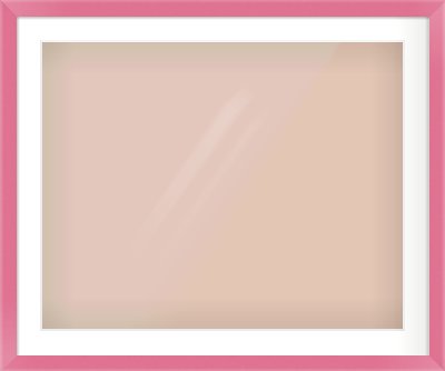 Pink Paint Flat Frame for 30 × 24in artwork, with Smooth White Single Mount