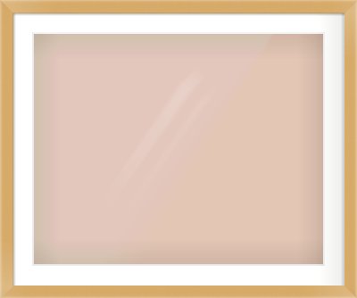 Matte Gold Flat Frame for 30 × 24in artwork, with Smooth White Single Mount