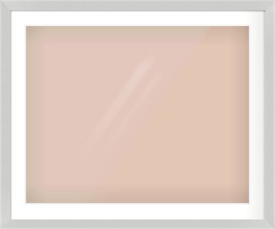 Matte Silver Flat Frame for 30 × 24in artwork, with Smooth White Single Mount