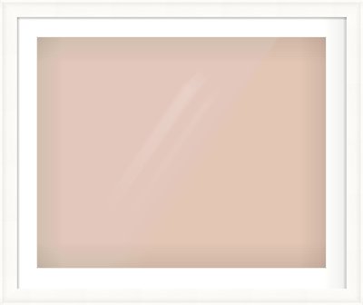 White Spoon Frame for 30 × 24in artwork, with Smooth White Single Mount