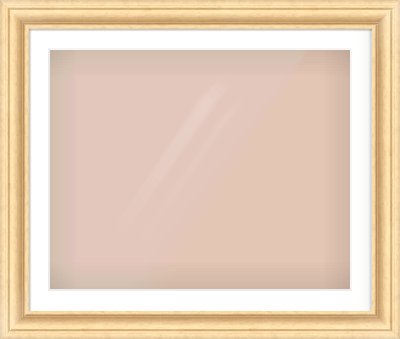 Natural Wood Scoop Frame for 30 × 24in artwork, with Smooth White Single Mount