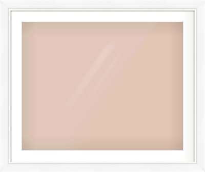 White Reverse Frame for 30 × 24in artwork, with Smooth White Single Mount