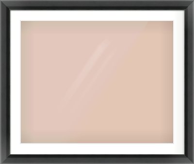 Black Reverse Frame for 30 × 24in artwork, with Smooth White Single Mount