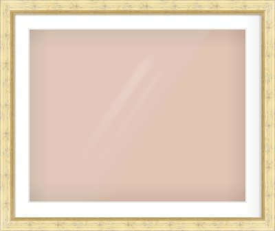 Gold Reverse Frame for 30 × 24in artwork, with Smooth White Single Mount