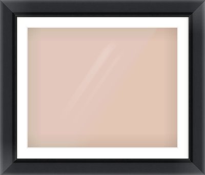 Black Reverse Frame for 30 × 24in artwork, with Smooth White Single Mount