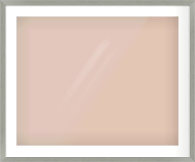 Pale Grey Flat Frame for 30 × 24in artwork, with Smooth White Single Mount