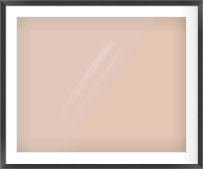 Black Flat Frame for 30 × 24in artwork, with Smooth White Single Mount