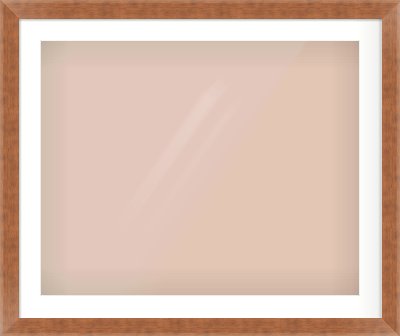 Bronze Flat Frame for 30 × 24in artwork, with Smooth White Single Mount