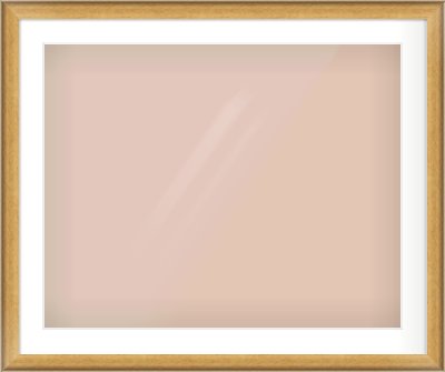 Gold Scoop Frame for 30 × 24in artwork, with Smooth White Single Mount