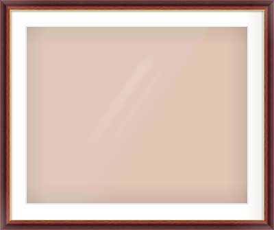 Brown Reverse Frame for 30 × 24in artwork, with Smooth White Single Mount