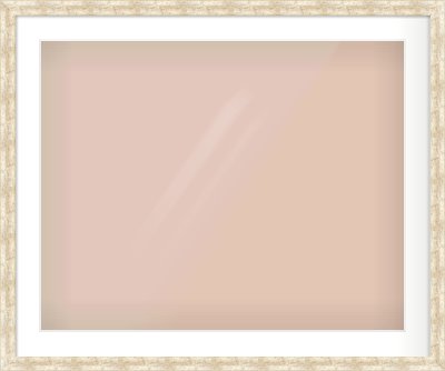 Silver Flat Frame for 30 × 24in artwork, with Smooth White Single Mount